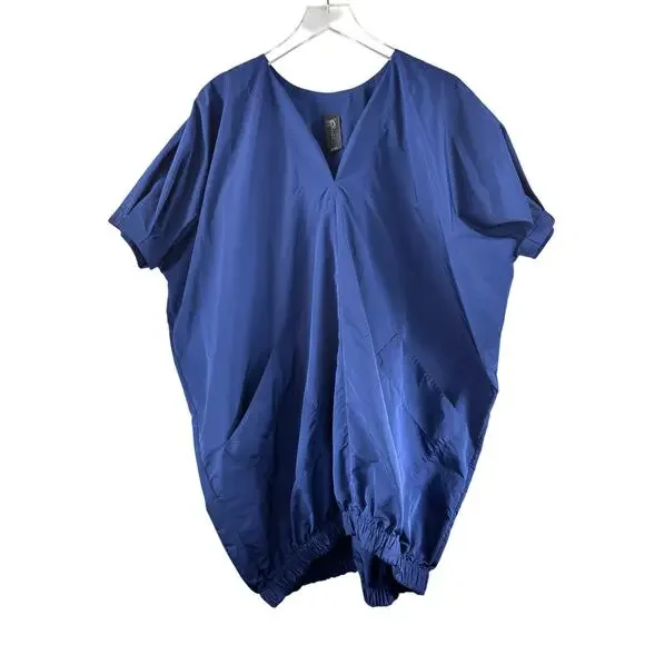 Zero + Maria Cornejo Rae Bomber Tunic Mykonos Blue Size XS - Picture 2 of 8